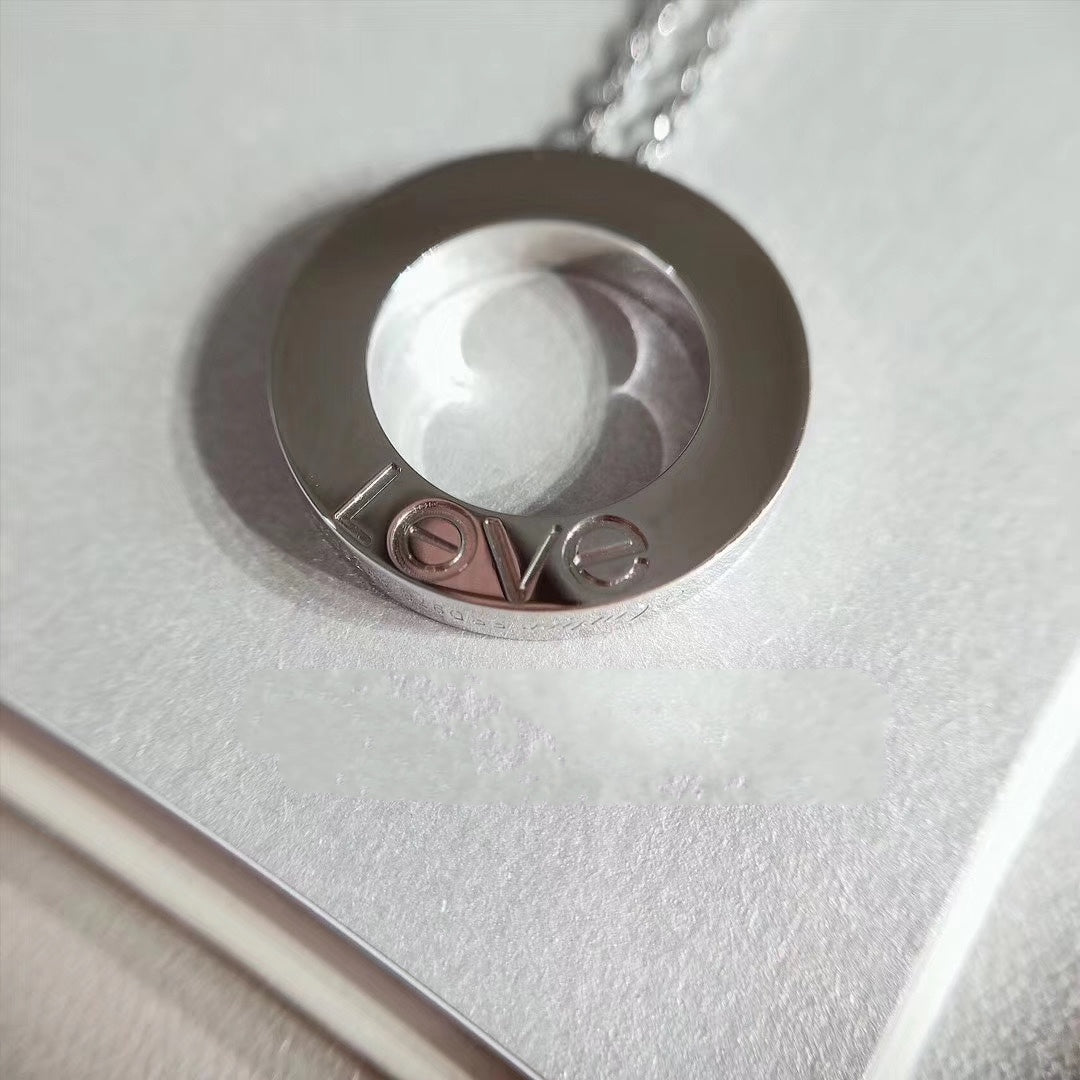 CARTIER LOVE NECKLACE ADJUSTABLE SILVER