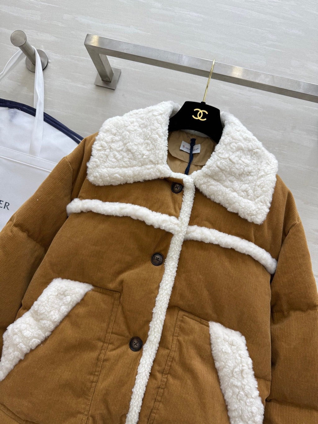 MONCLER 25S VELVET FUR JACKET 306104