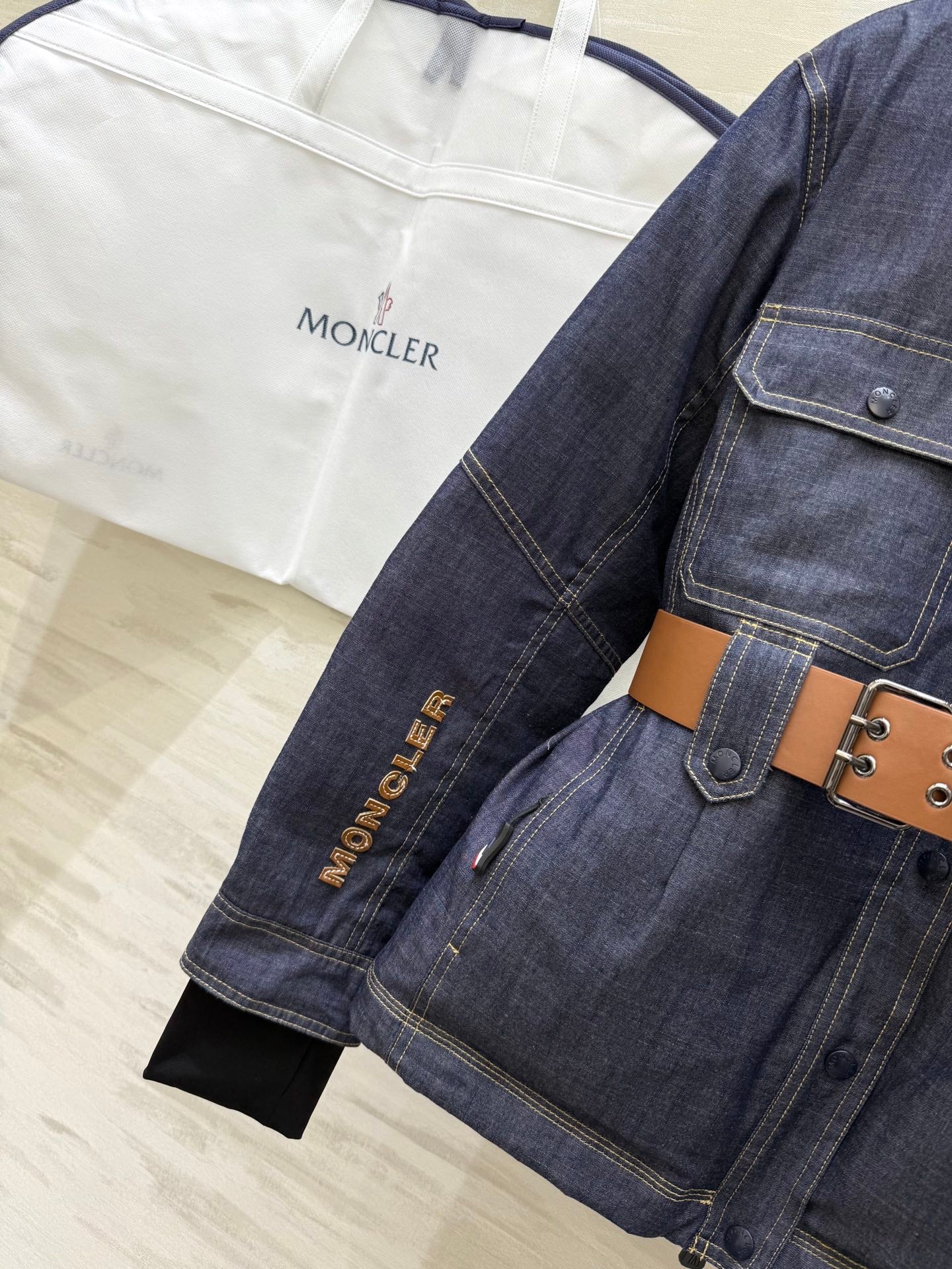 MONCLER 25S DENIM DOWN JACKET 344