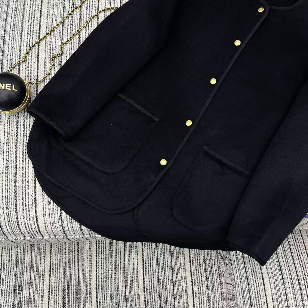 MONCLER 25S REVERSIBLE KNIT JACKET WITH A ROUND NECK 190