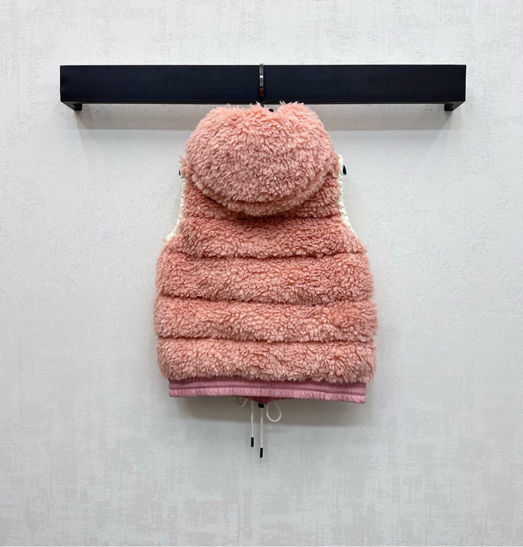 MONCLER 25S DOWN VEST IN PINK 106