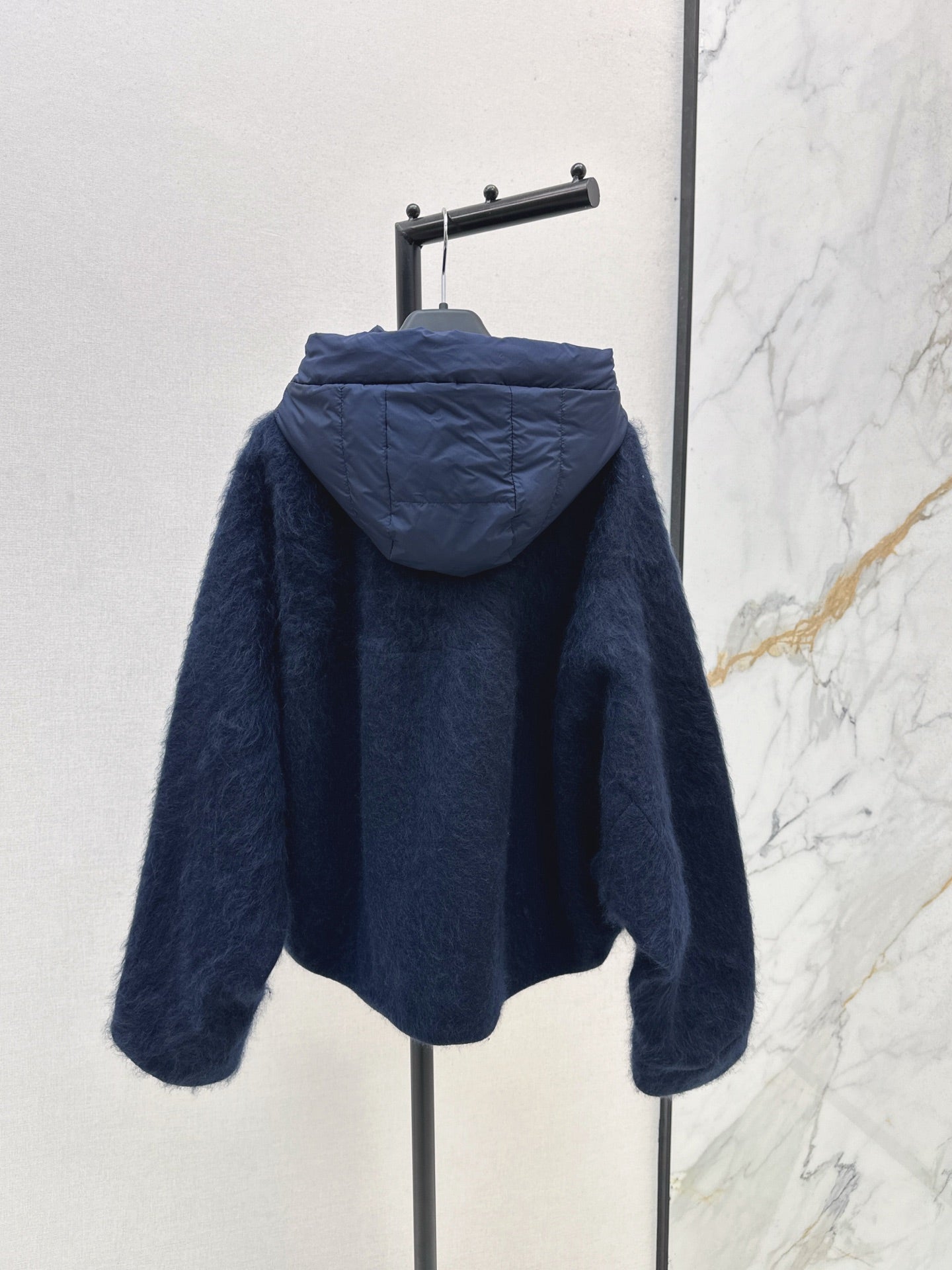 MAX MARA 25S HOODED KNIT JACKET 107